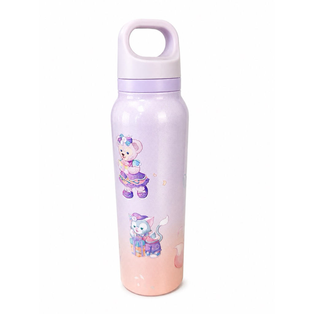 🧸🫧กระติกน้ำเก็บอุณหภูมิ จาก Shop Disneyland Hong Kong ลาย Duffy & Friends สีชมพูพาสเทล