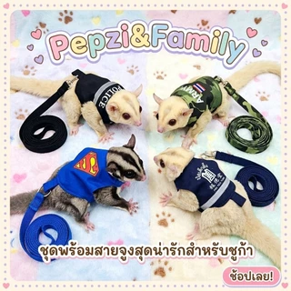 🌟🌟ถูก​ที่สุดเสื้อชูก้า​พร้อมสายจู​ง🌟🌟[[[ Pepzi&Family ]]]] เสื้อพร้อมสายจูงชูก้า ชูก้าร์ ชูการ์ไกรเดอร์ ชูการ์ไกลเดอร์