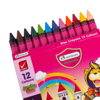 Master Art มาสเตอร์อาร์ต สีเทียน ขนาดจัมโบ้ 12 สี จำนวน 1 กล่อง