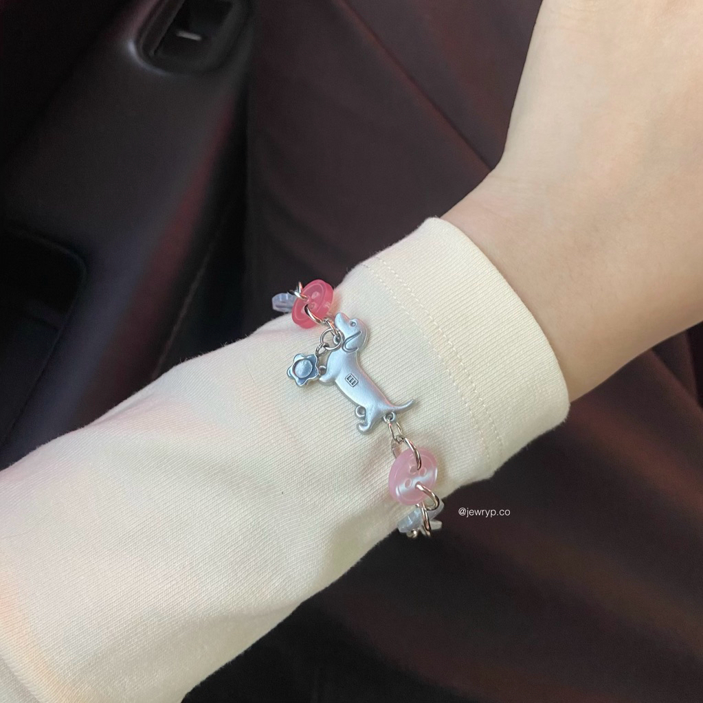 (พร้อมส่ง) สร้อยข้อมือกระดุม | bracelet