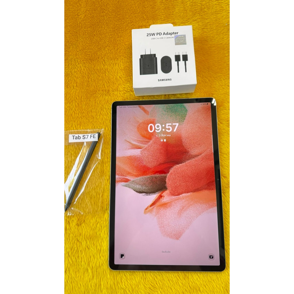 # Samsung Galaxy Tab S 7 FE-WiFi-LTEใช้ซิมโทรได้-4/64GB-ขายมือสองเครื่องศูนย์
