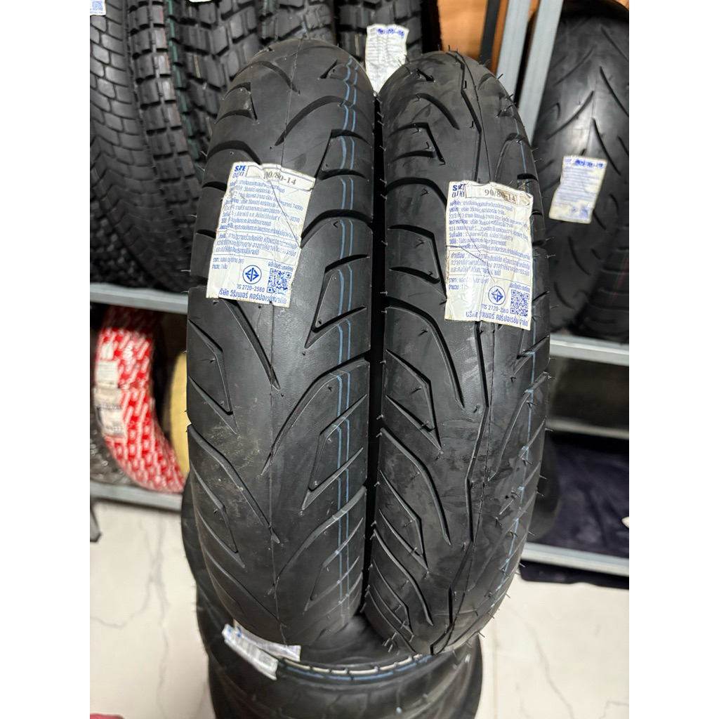 ยางนอก  90/80-14 100/80-14 TL ไม่ต้องใช้ยางใน By.Veerubber (DA