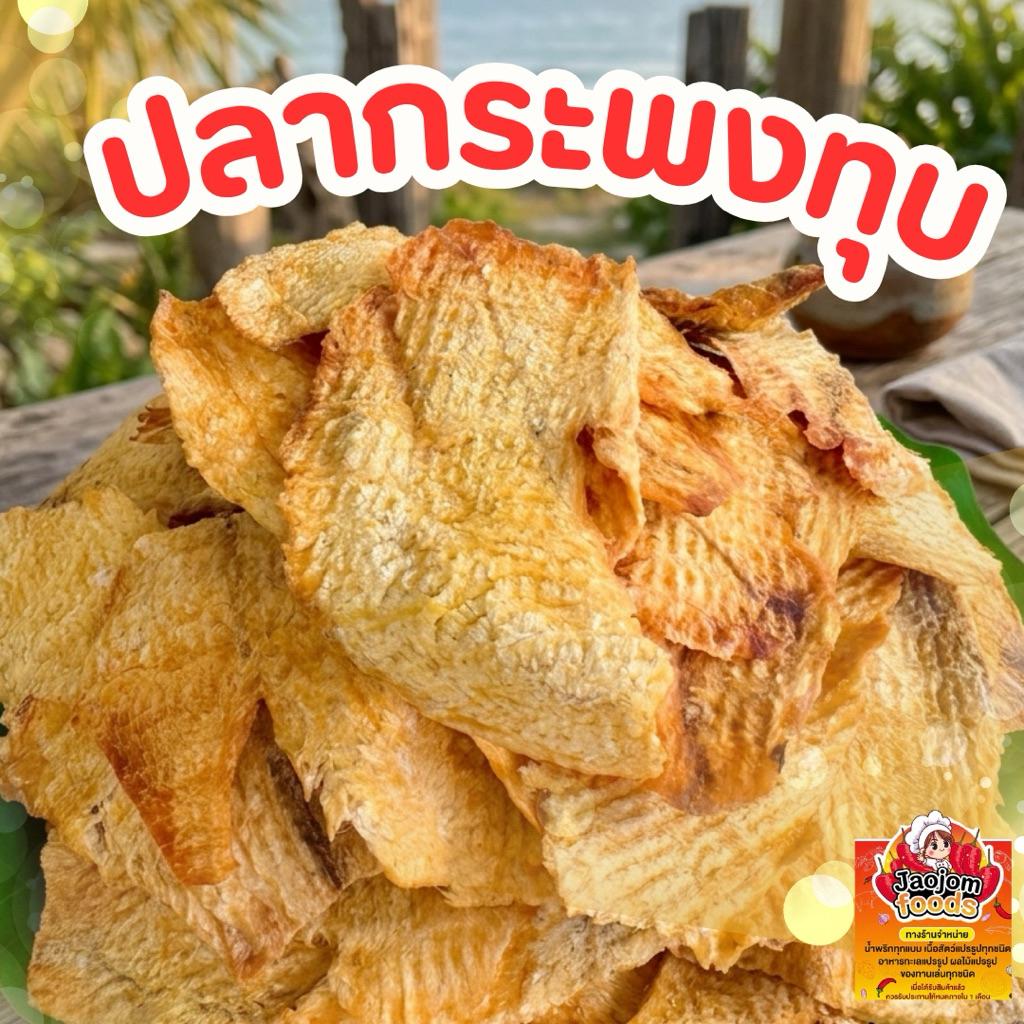 ปลากระพงทุบ เกรดA เนื้อนิ่ม ทานง่าย มี 2 รสชาติ หอมอร่อย
