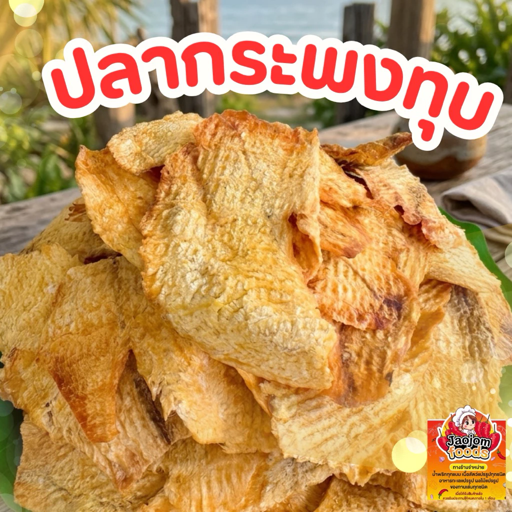 ปลากระพงทุบ เกรดA เนื้อนิ่ม ทานง่าย มี 2 รสชาติ หอมอร่อย