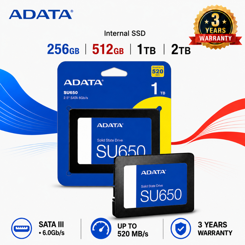 Ready Stock！512GB 1TB SU650 ความเร็วสูง SSD Solid state drives 6.0Gb/s Internal hard drive SATA3 2.5