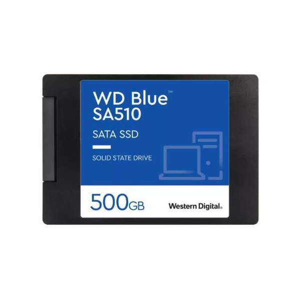 WD SSD BLUE SA510 2.5"500GB, SATA 3(6GB/S) - READ 560MB/S, WRITE 510MB/S, 5YEAR Model : WDSSD500GB-S