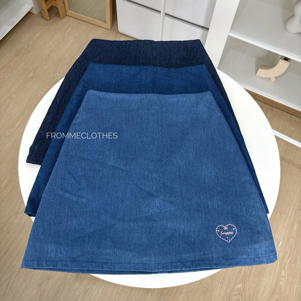 กระโปรงกางเกงผ้ายีนส์XS-5XL