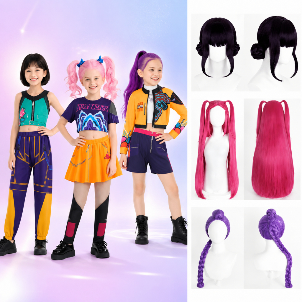 ชุดคอสเพลย์ Kpop Demon Hunters Rumi Zoey Mira สำหรับเด็ก วัยรุ่น Halloween พร้อมส่งจากไทย