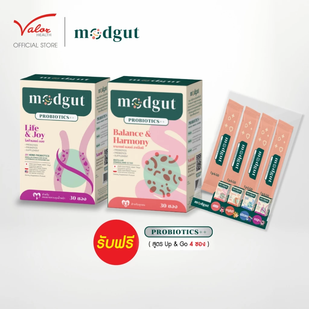 ( 2แถม4 ) Modgut probiotics ++ 2 กล่อง แถมฟรี Modgut probiotics ++ 4 ซอง(สูตรUP&GO) มดกัต​ โพรไบโอติกส์​