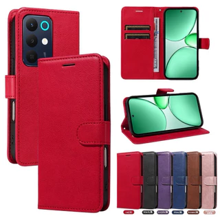 เคสฝาพับ มีล็อค สำหรับ OPPO Realme Note60 Note60X Note70 Note50 / Realme C65 C63 C61 C53 C51 C85 เคสกระเป๋ามีแม่เหล็ก