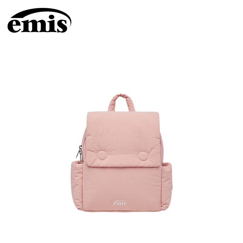 『 EMIS 』🇰🇷EMIS PUFFER FLAP BACKPACK กระเป๋าเป้ผ้านวมฝาปิด