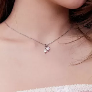 earika.earrings - pearlisse necklace สร้อยคอจี้หัวใจและเปลือกหอยมุก วัสดุสแตนเลส stainless steel เหมาะสำหรับคนแพ้ง่าย