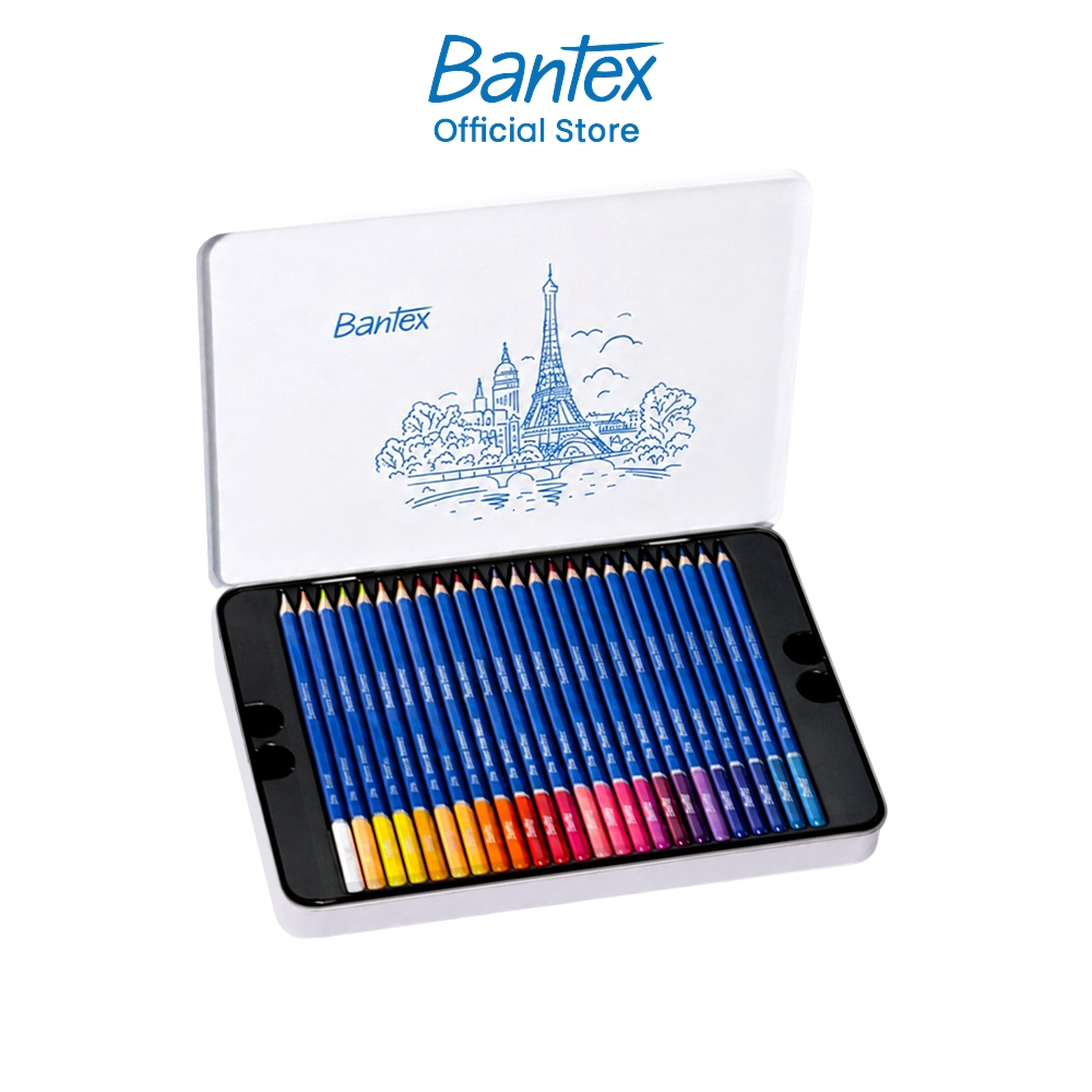 Bantex ดินสอสี สีไม้ 24/36/48/72 สี สีคมชัด  ระบายลื่น เนื้อเนียน Color pencil