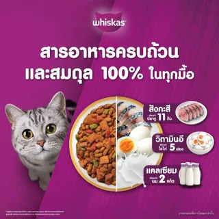WHISKAS วิสกัส อาหารเม็ดแมวสำหรับแมวโต 3 กก.