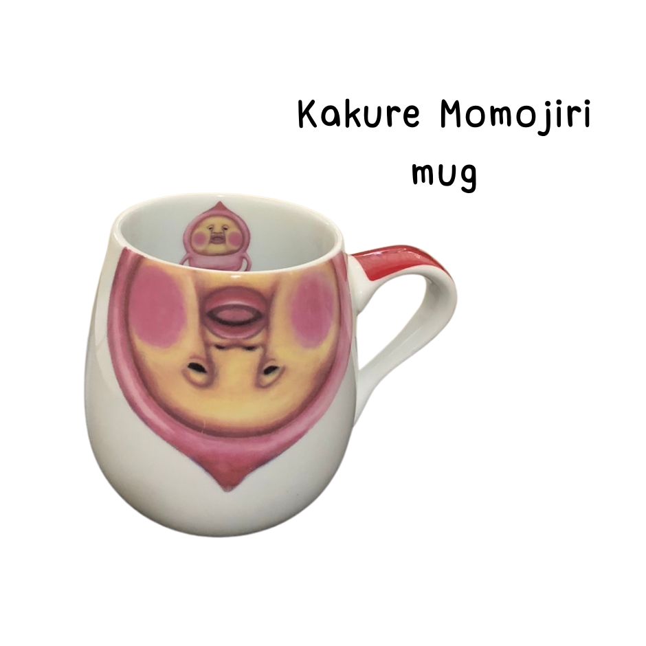 แก้วเซรามิก Kakure Momojiri Mug ลายคนแคระลูกพีชหน้าตูด จาก Kobito Zukan งานสะสมญี่ปุ่นสุดแรร์ ดีไซน์