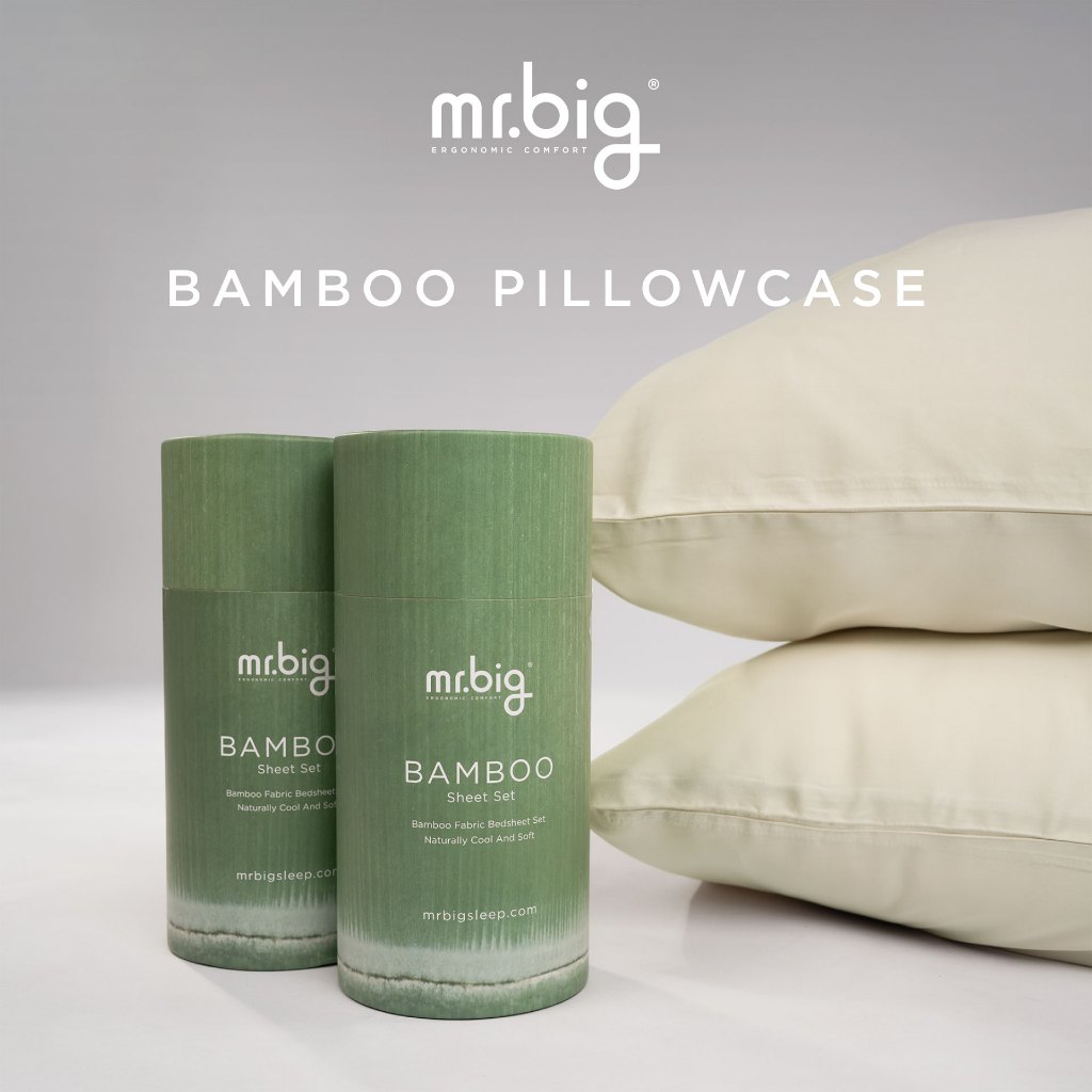 ใหม่ Bamboo ปลอกหมอนหนุน ขนาดใหญ่ 23 x 34 นิ้ว แพค 2 ชิ้น ผ้านุ่ม ลื่น เย็นสบาย ผลิตจากเยื่อไผ่แท้ 100% ระบายอากาศดี