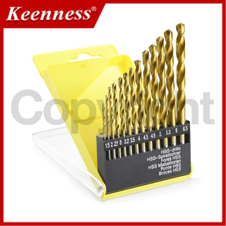 Keenness ชุดดอกสว่านเจาะเหล็ก HSS 13 ดอก รุ่น L122 เคลือบไทเทเนียม (1.5-6.5mm) เจาะคม ทนทาน พร้อมตลับเก็บ