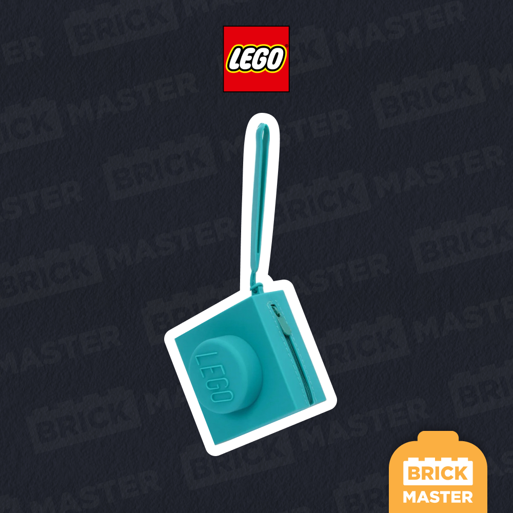 LEGO GWP : LEGO® 1x1 Tile Bagcharm Teal #113566 coin purse (กระเป๋าใส่เหรียญ เลโก้แท้)