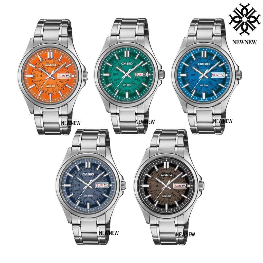 CASIO นาฬิกาข้อมือ MTP-E740-4AV MTP-E740-1AV MTP-E740-2A1V MTP-E740-3AV MTP-E740-2A2V ของแท้ประกันศู