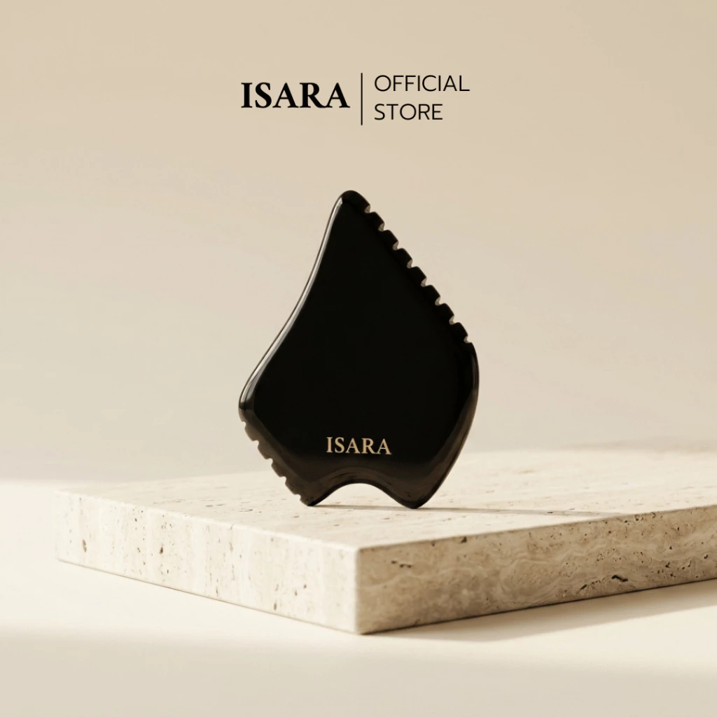 กัวซาใบหน้าและลำคอ สำหรับ Anti-aging จากหิน Bian Stone ธรรมชาติ ISARA Bian Ancient Glow Gua Sha Anti-aging Facial & Neck
