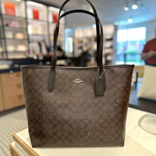 COACH กระเป๋าสะพายไหล่ รุ่น CITY TOTE IN SIGNATURE CANVAS มีหลายสีให้เลือก