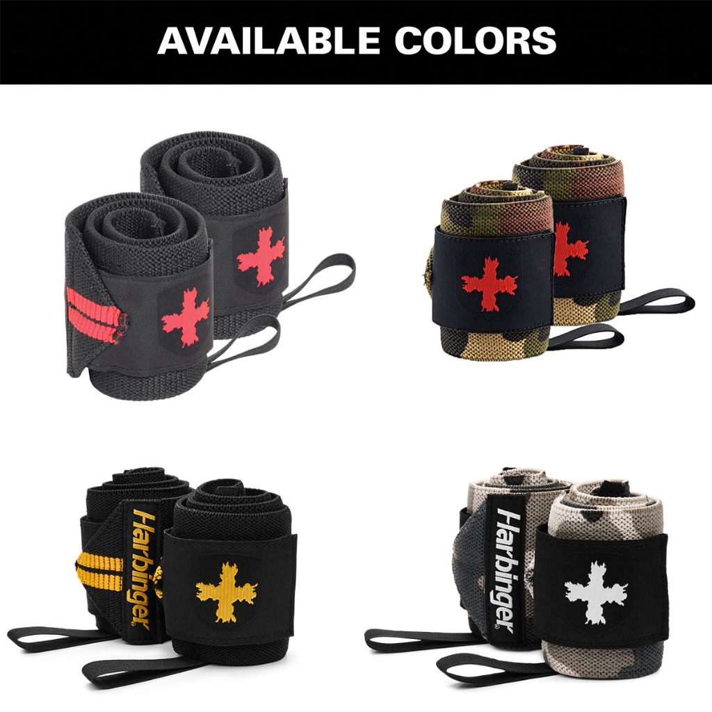 Harbinger | สายรัดข้อมือยกน้ำหนัก Red Line Thumb Loop Wrist Wraps