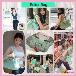 (**สไตล์เกาหลี)🔥แท้ Dimanche Editor Bag (5 สี) Tote Bag กระเป๋าสะพายไหล่ กระเป๋าถือ ใส่ของได้เยอะ 💯Dimanche กระเป๋า