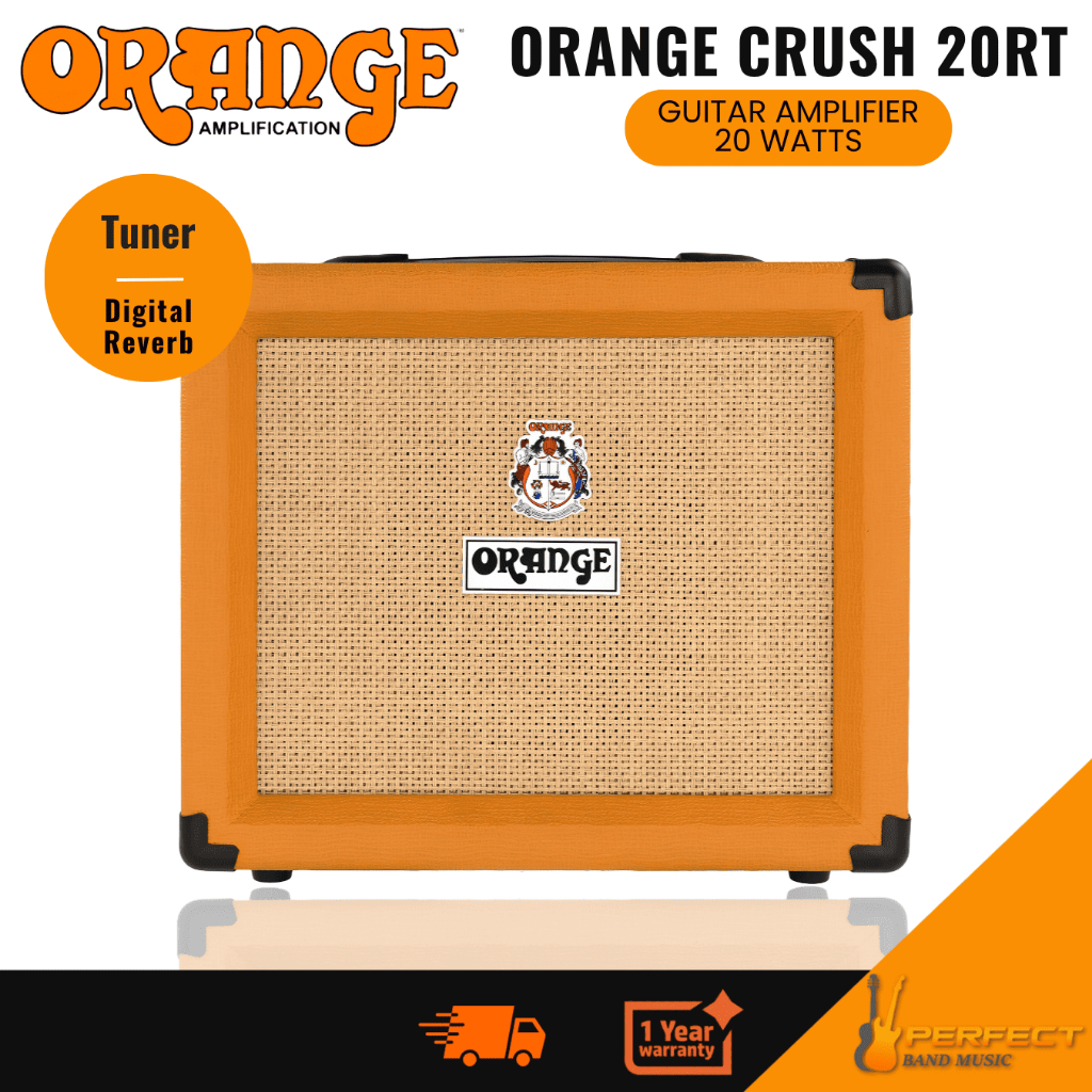 Orange Crush 20RT 20-watt 8" 2-Channel Guitar Amplifier แอมป์กีตาร์ไฟฟ้า ขนาดพกพา 20watt