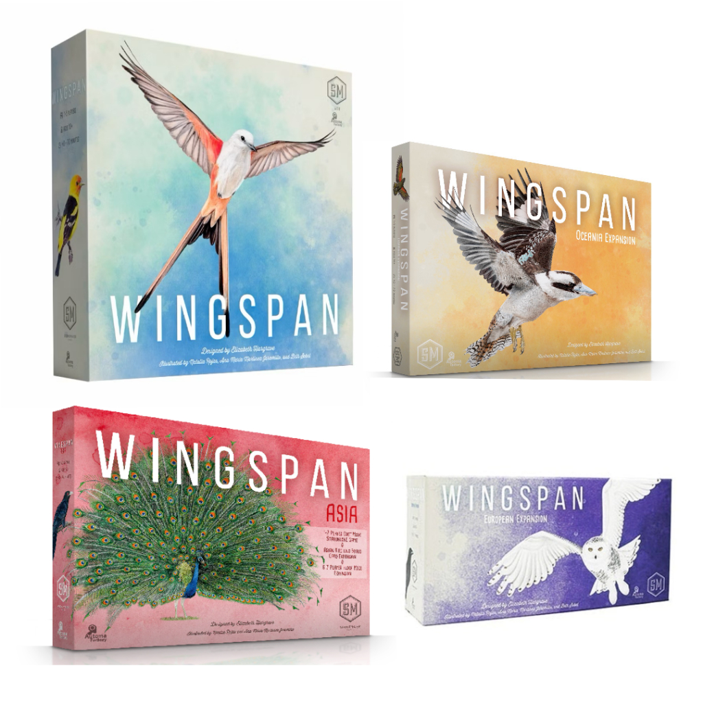 Wingspan Board game & Expansio Oceania / Asia / European [ภาษาอังกฤษ] - บอร์ดเกม ปีกปักษา Boardgame พร้อมภาคเสริม