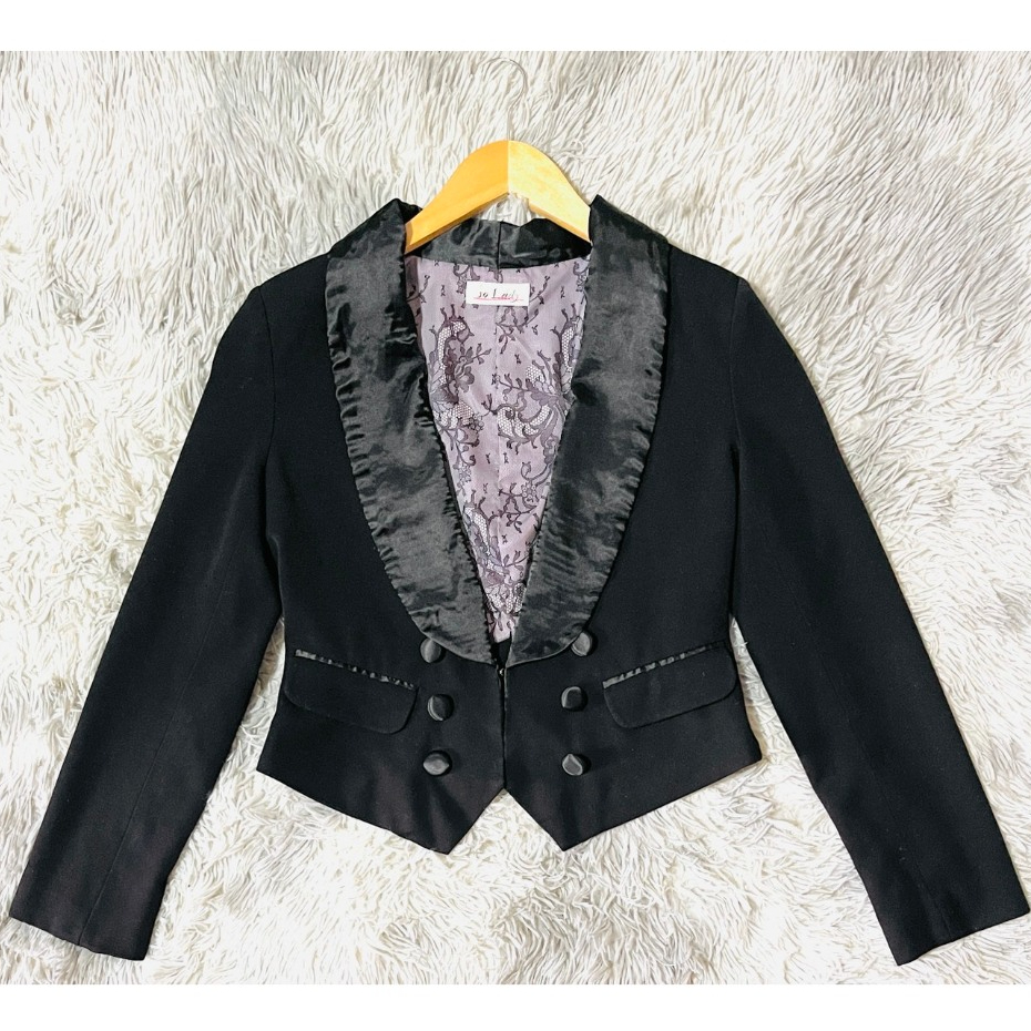 อก 36 สูทมือสอง ผู้หญิง Blazer สีดำ*S216