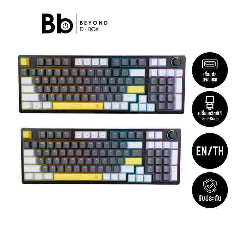 คีย์บอร์ดเกมมิ่ง Nubwo X801 Eleanor CIY 96 Key by BB Beyond D-Box