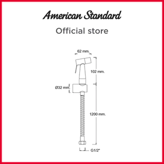 American Standard สายฉีดชำระครบชุด I SS A-4900-ST 2x10.2x6.2 ซม.สเตนเลส