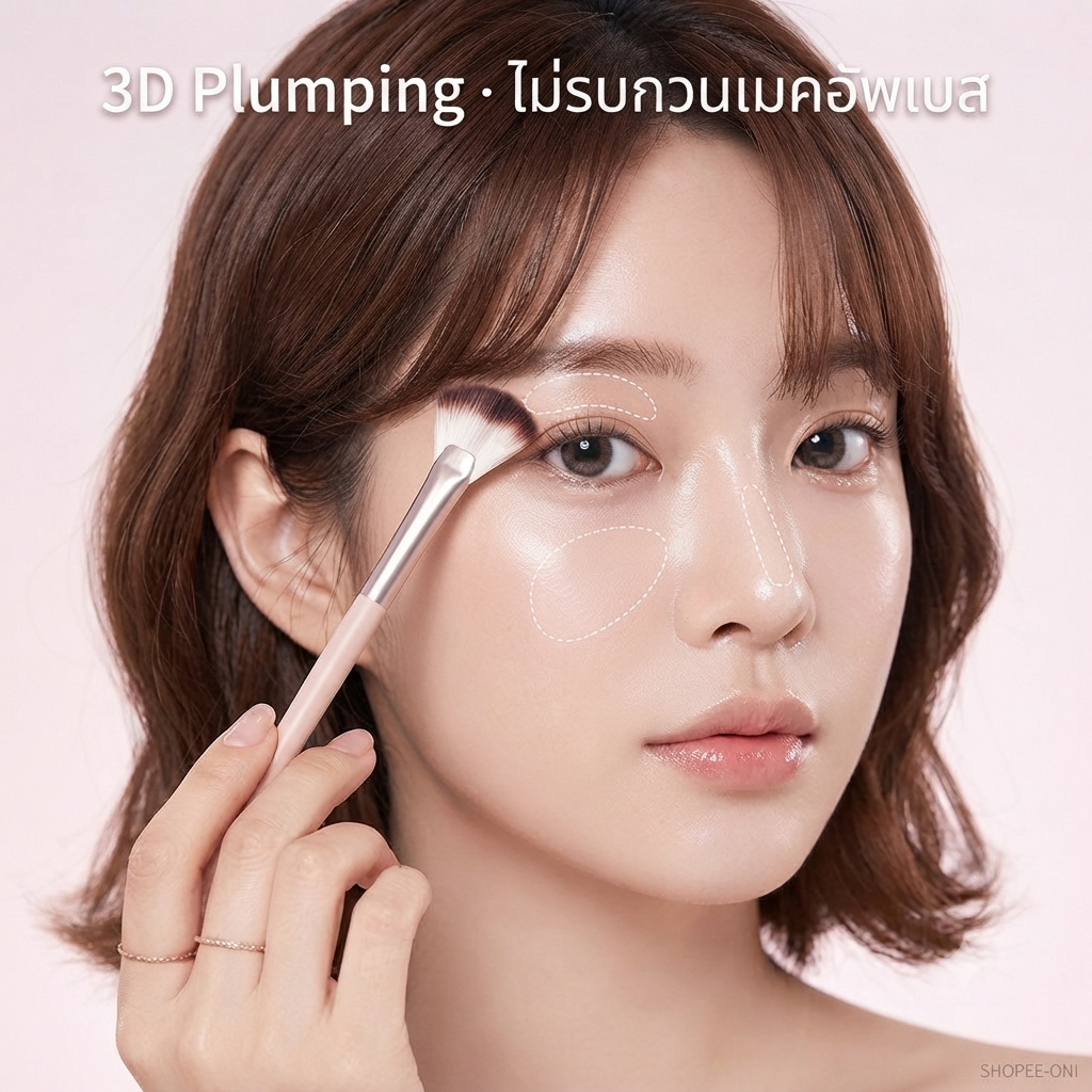 Oni Highlighting Professional Fan Brush for Highlighter & Bl