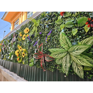 40x60cm หญ้ามิลานเทียม หญ้าตีนเป็ด หญ้าเทียมติดผนัง สวน ร้านกาแฟ ติดระแนง ติดรั้ว เกรด AAA ตกแต่งบ้าน