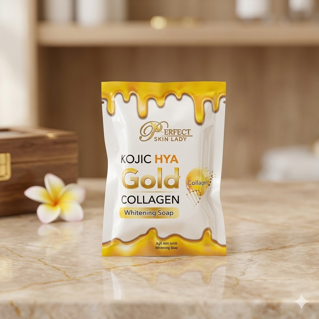 สบู่ Kojic HYA Gold Collagen ซอง 80g
