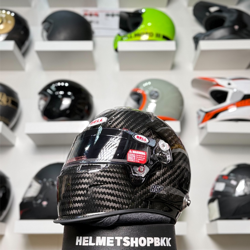 หมวกรถยนต์ BELL RS7 ULTRA - CARBON (HANS) DUCK BILL HOMOLOGATION FIA 8859-2024, SNELL SA2025