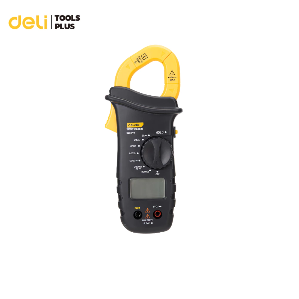 Deli ตัววัดไฟรั่ว คลิปแอมป์ แคลมป์มิเตอร์ แบบดิจิทัล 31 มม ป้องกันการโอเวอร์โหลด Multimeters