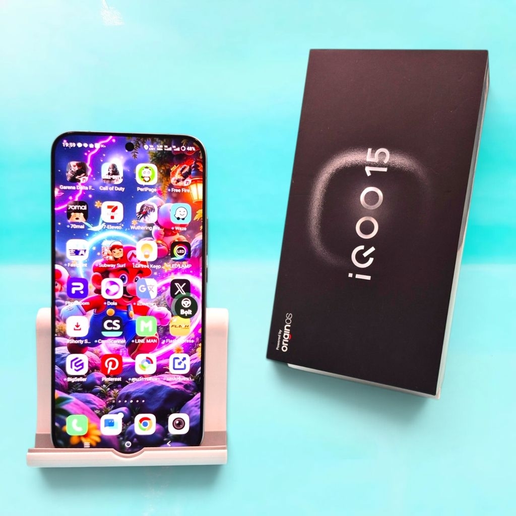ตัวแรงสุดในโลก อุปกรณ์ยกกล่อง+ชาร์จแท้ไวสูง แถมเคสแน่นๆ พร้อมลุย iQOO15 5G (RAM 32GB/ROM 512GB)