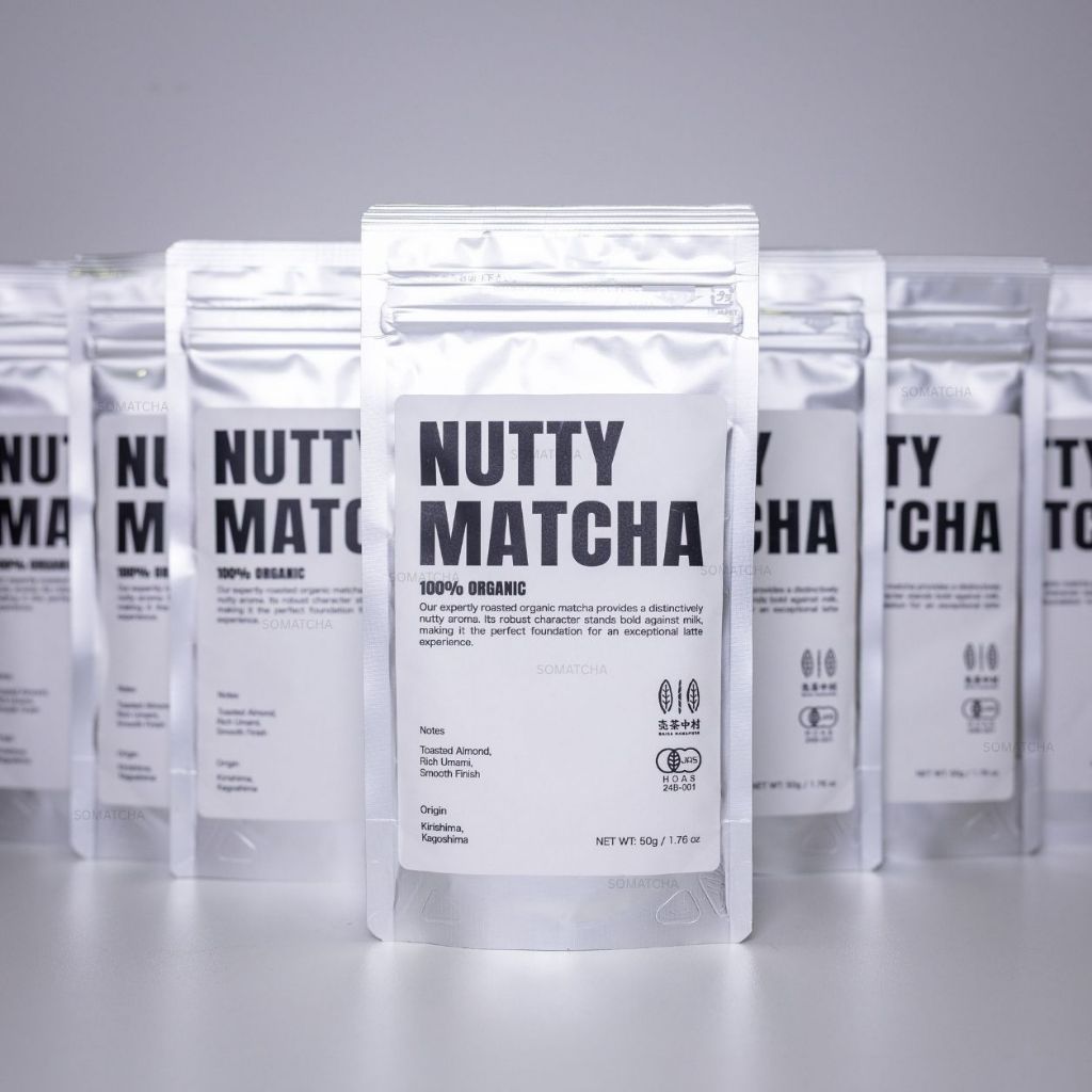 มัทฉะโทนถั่ว ตัวหายาก Nutty Matcha มัทฉะออร์แกนิก 100% จากญี่ปุ่น Baisa Nakamura กลิ่นถั่วคั่ว 50g