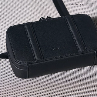 AGENTLE HALF MCR - Lightweight กระเป๋าสะพายข้างกึ่งคาดอก ทรงกล่อง แบน เรียบคลีน(น้ำหนักเบา สบายไหล่)