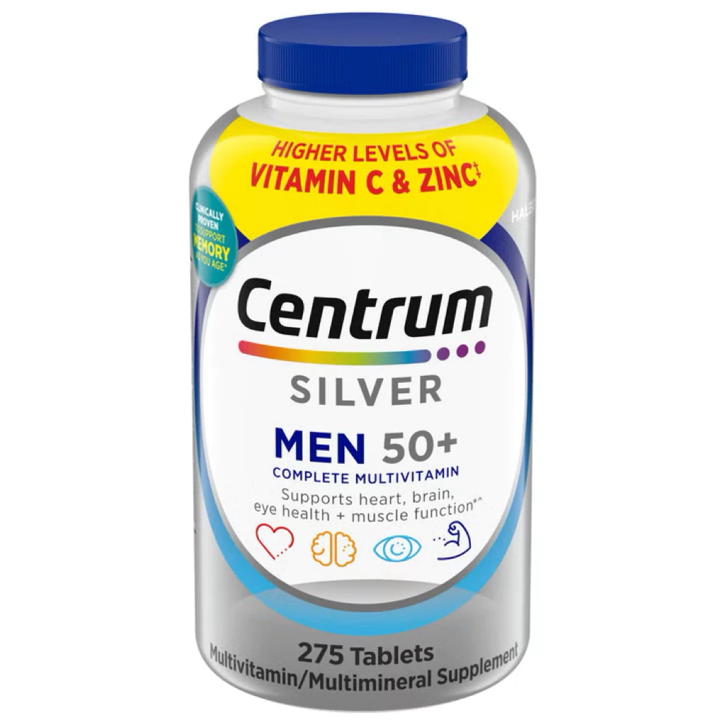 Centrum Silver Men 50+ Exp. 06/27 New Formula Multivitamin 275 Tablets วิตามินรวมสำหรับผู้ชายวัย 50+