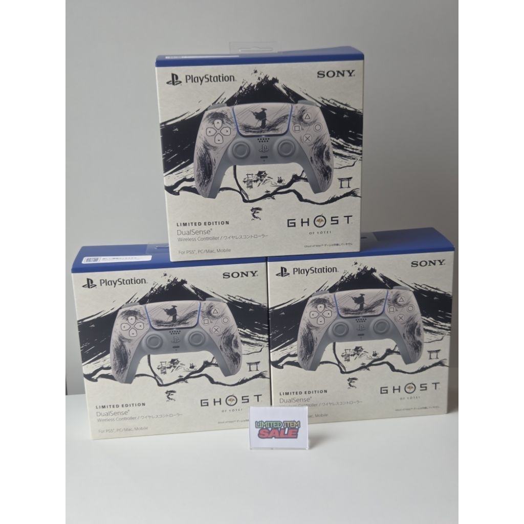 จอย PS5 รุ่น Limited Ghost of Yotei Dualsense สีดำ (หิ้วญี่ปุ่น)