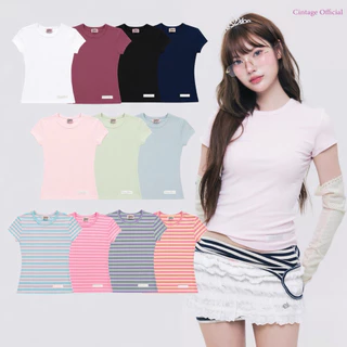 Cintage♡ CT2215 แขนสั้นคอกลมcrush3296 🎀