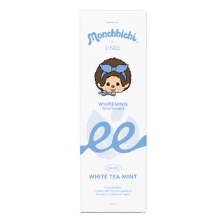 [สินค้าพร้อมส่ง]ยาสีฟันLinee x Monchhichi ลิขสิทธิ์แท้ กลิ่นชาขาวมิ้นต์ | สุ่มฟรี พวงกุญแจมอนชิชิ 1ชิ้น ทุกกล่อง