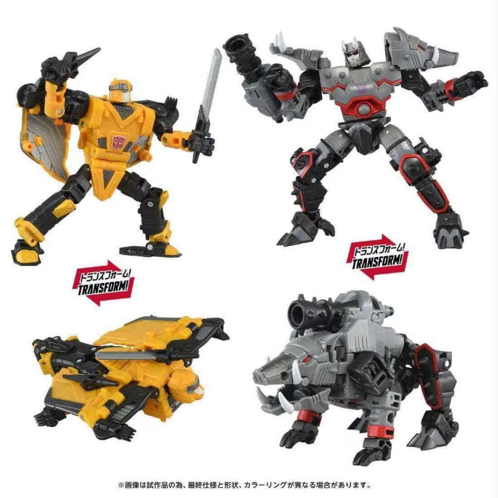Trans Former Takara Timelines Age of Samurai Bumblebee and Megatron
