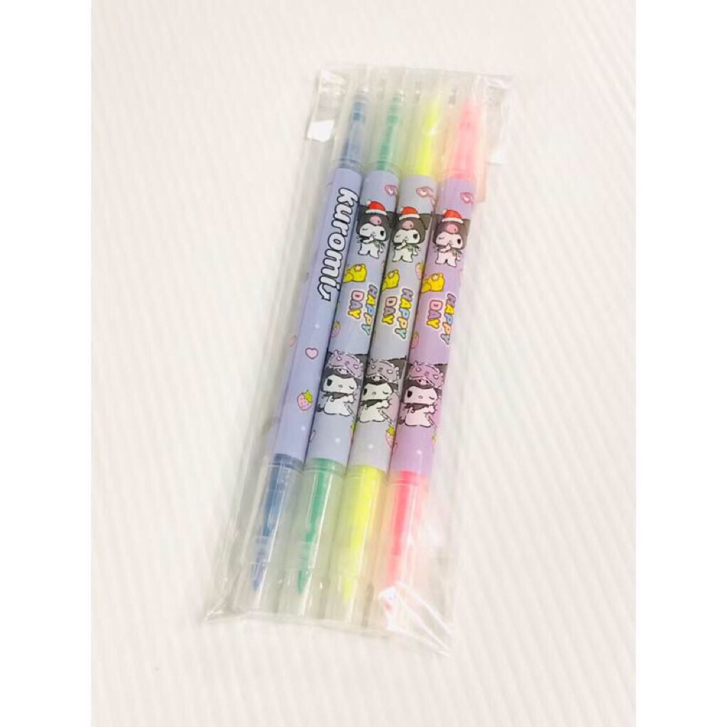 ปากกาเน้นข้อความhilightชุด4สี แพคละ 12 ชุด
