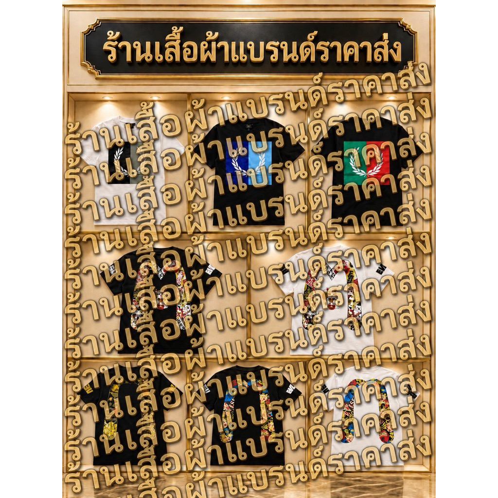 •รวมเสื้อยืดแบรนด์ผ้าCotton Size M L XL
