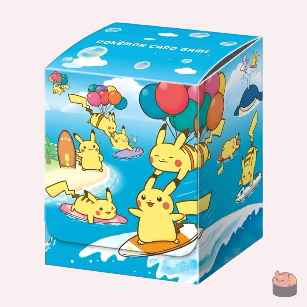 Pokemon Surfing Pikachu Flying Pikachu TCG Deck Box Pokemon Center Japan Authentic