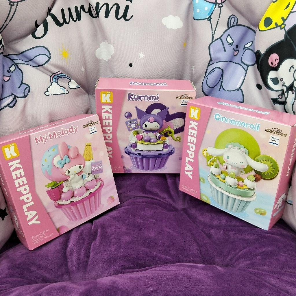 ​ตัวต่อคัพเค้กซานริโอ ลิขสิทธิ์แท้ KEEPPLAY Sanrio Cupcake Series Building Blocks
