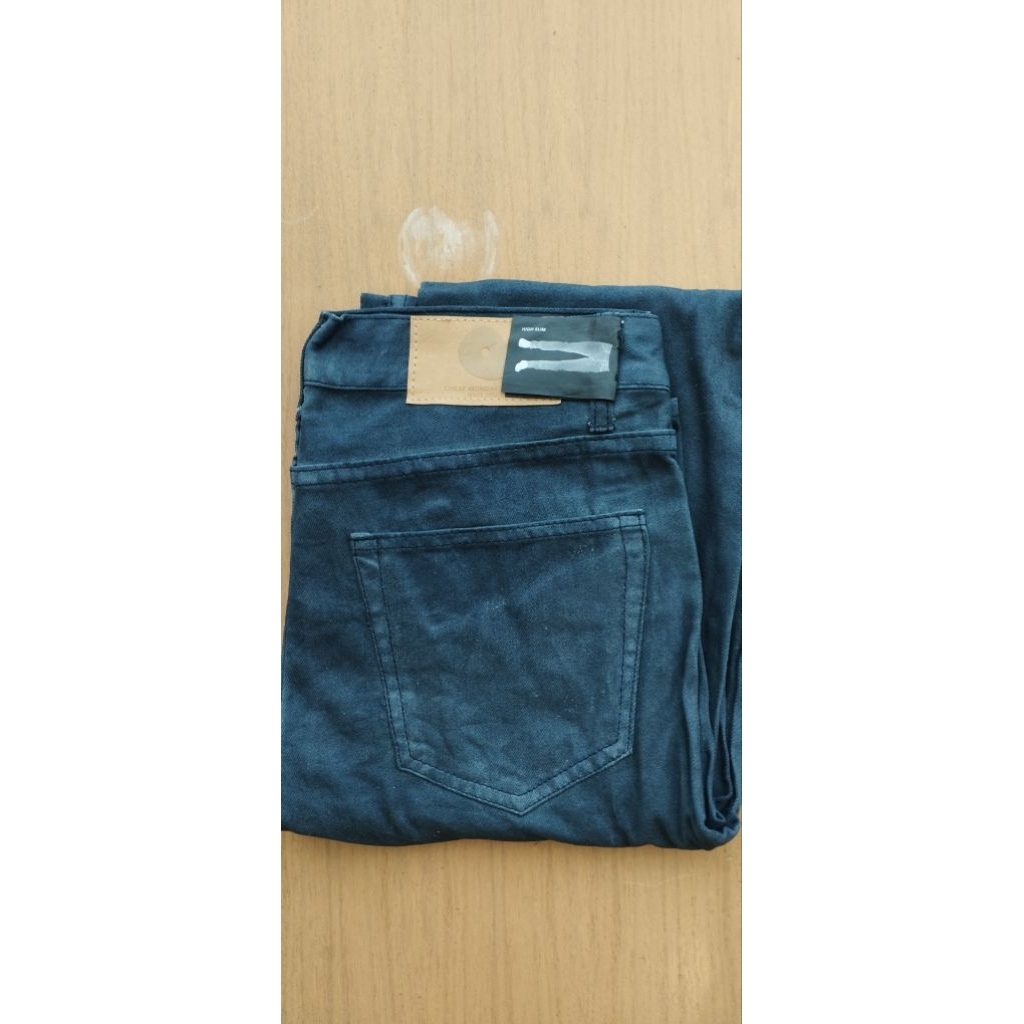 กางเกงยีนส์ Cheap Monday Jeans รุ่น High Slim สียีนส์ Iris Blue W29 L34 ของแท้ มือ2 สภาพดีมาก